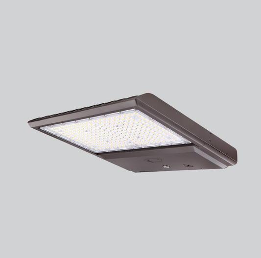 140W LED Area Light with NEMA Type 3-pin Twist Lock Receptacle + Shorting Cap, Series 1 Medium Housing. 120-277V Input, 4000K, Type III Optics, 0-10V Dimmable. Standard Bronze Housing